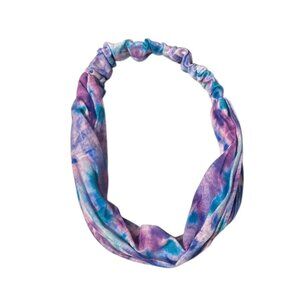 Purple Butter Soft Gradient Tie Dye Wide Cotton Stretch Headband Hair Accessory